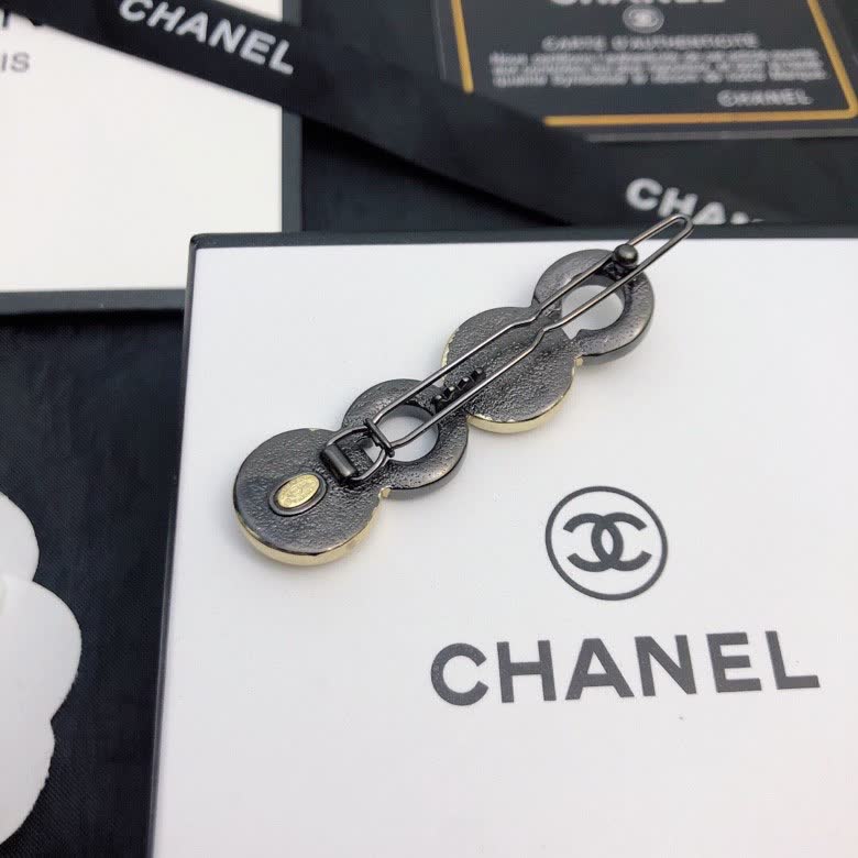 Chanel Hair Clip with CC and Coin Design